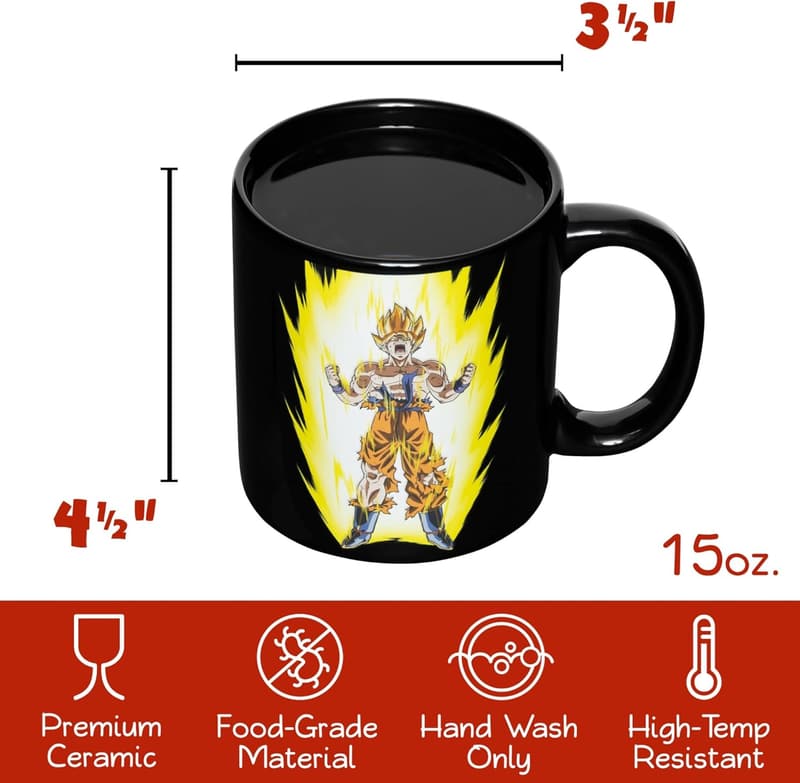 Dragon Ball Z Goku Color Changing 16 oz Coffee Mug