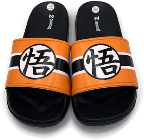 Dragon Ball Z Men's Orange Slippers, Size Medium 9/10