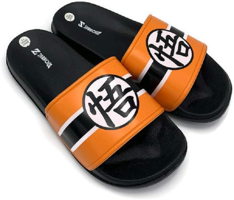 Dragon Ball Z Men's Orange Slippers, Size Medium 9/10