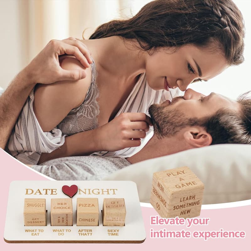 Date Night Decision Dice for Couples - Fun Wooden Gift