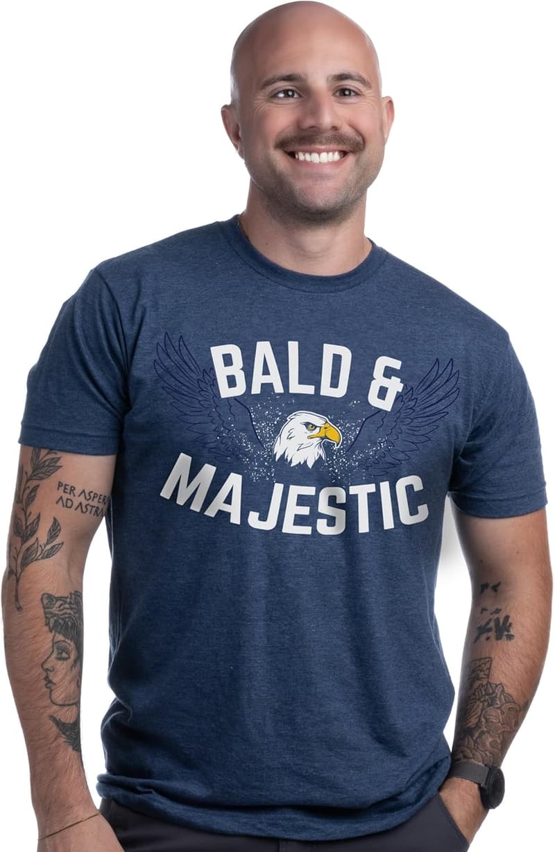 Funny Bald Guy Men's T-Shirt - Humorous Gift for Dad