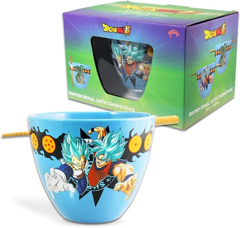 Dragon Ball Super Goku & Vegeta Ramen Bowl with Chopsticks