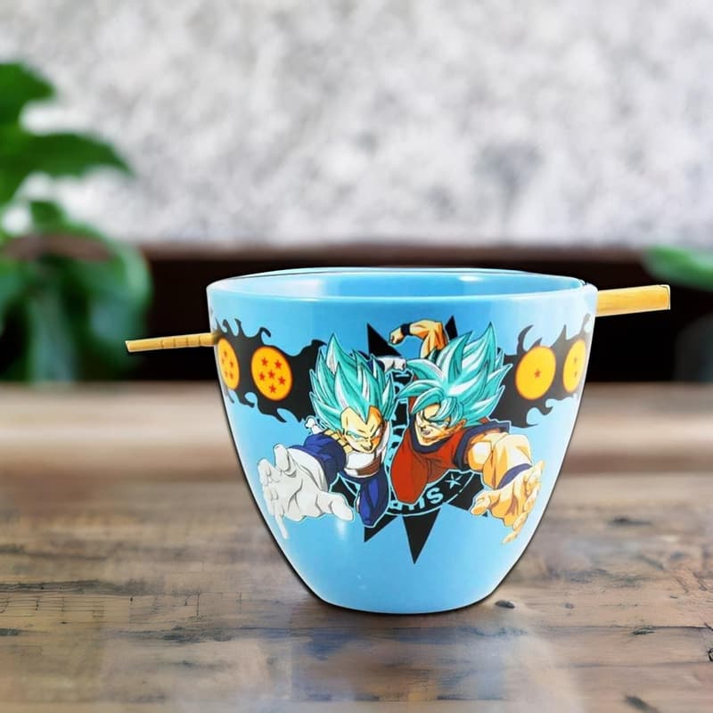 Dragon Ball Super Goku & Vegeta Ramen Bowl with Chopsticks