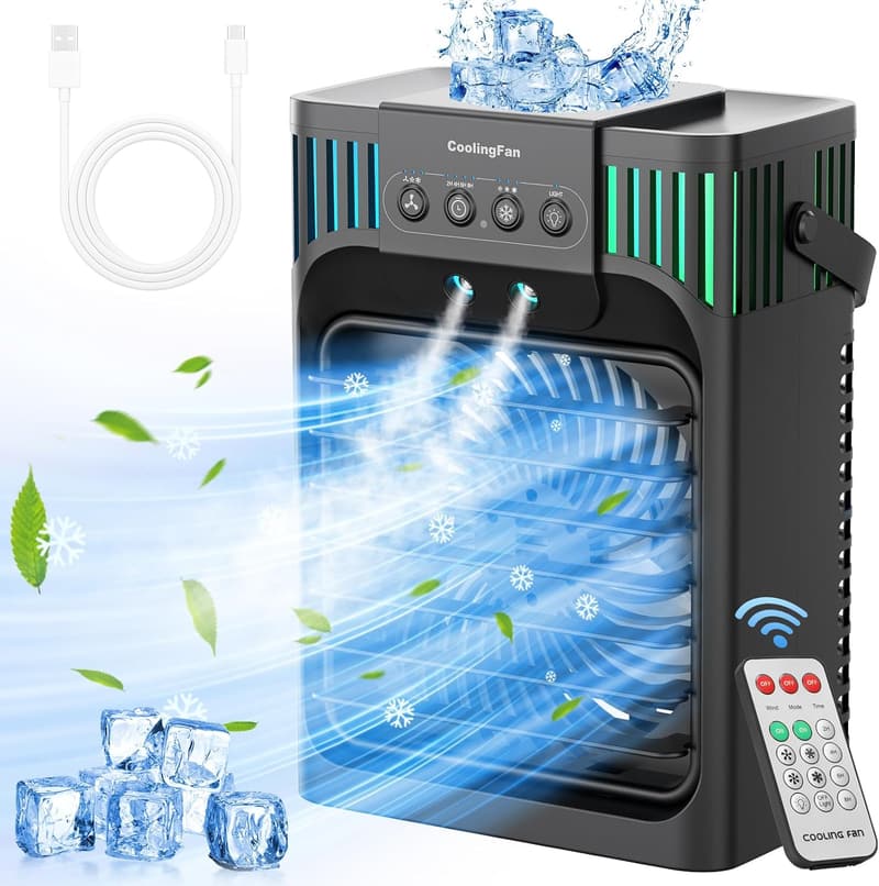 4-IN-1 Portable Air Conditioner with Remote & Timer