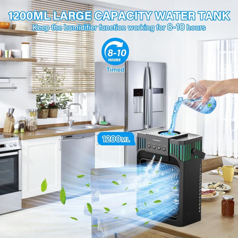 4-IN-1 Portable Air Conditioner with Remote & Timer