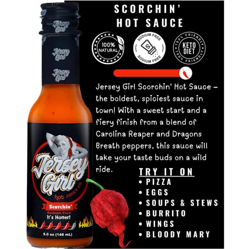Scorchin' Hot Sauce - All Natural Carolina Reaper & Dragon's Breath, 5oz