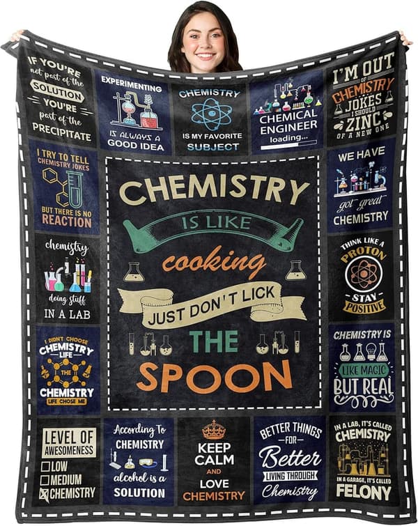 Chemistry Gift Blanket for Teachers & Students - 60