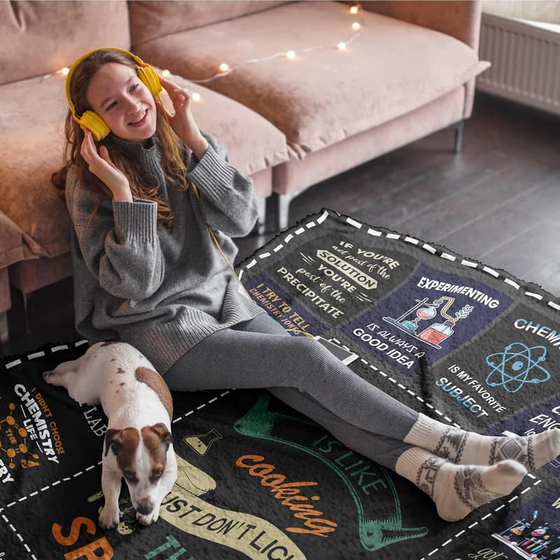 Chemistry Gift Blanket for Teachers & Students - 60
