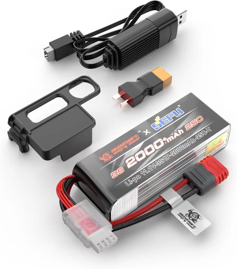 RC Car Upgrade: 3S 2000mAh LiPo Battery for 1/14 & 1/16 Scale