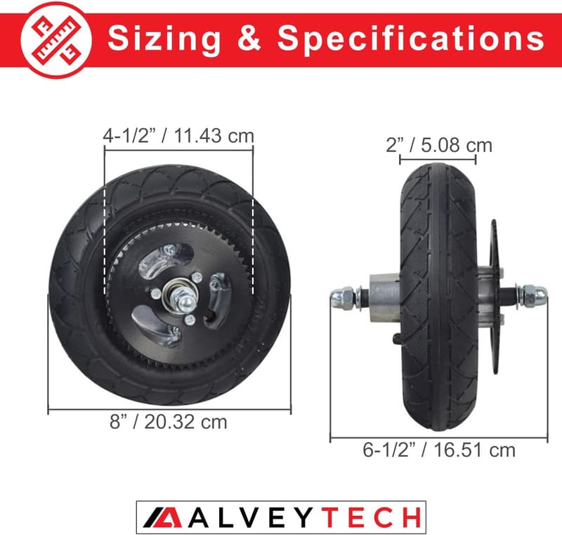 Razor Crazy Cart Front Wheel Assembly - Replacement Parts Set