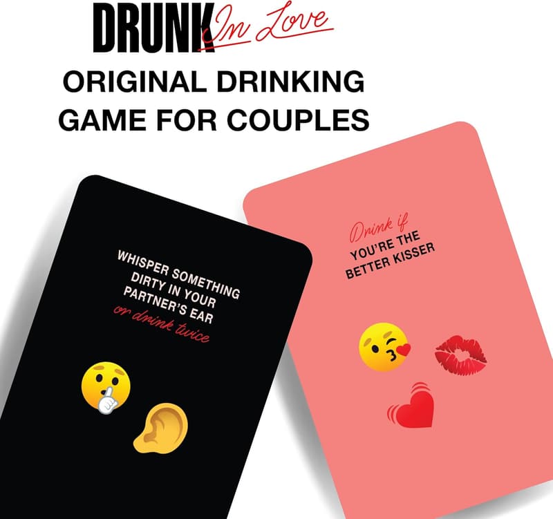 Romantic Drinking Game for Couples - 100 Dare Cards
