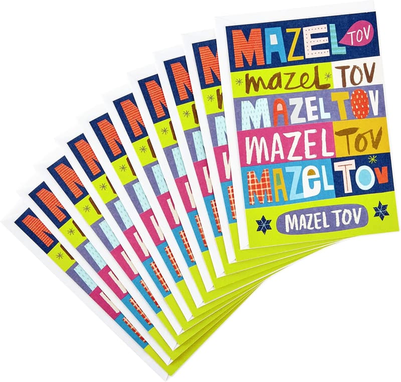 Mazel Tov Cards - Tree of Life Design (10-Pack)