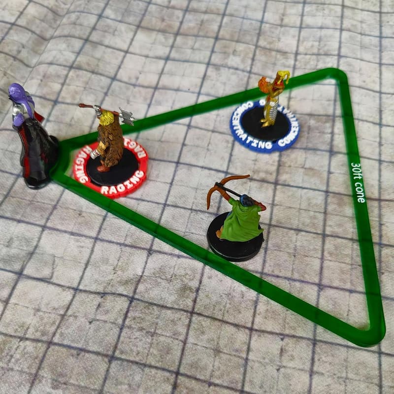 DND AOE Spell Templates - Set of 16 Acrylic Markers
