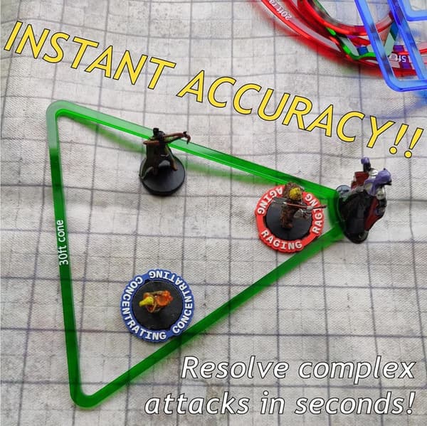 DND AOE Spell Templates - Set of 16 Acrylic Markers