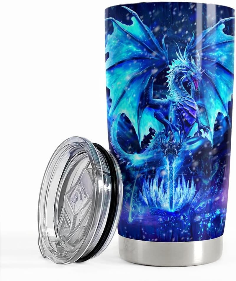 Blue Dragon 20oz Stainless Steel Insulated Tumbler - Gift for All Occasions