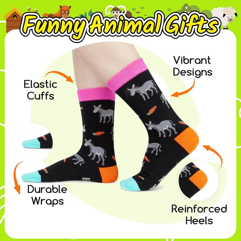 Animal-Themed Socks for Men, Women, and Teens