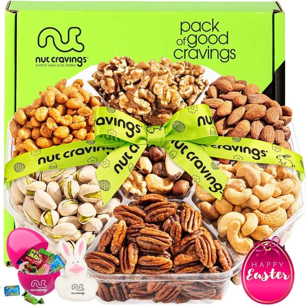 Easter Treats Gift Basket with Gourmet Candies & Nuts