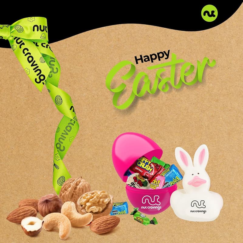 Easter Treats Gift Basket with Gourmet Candies & Nuts