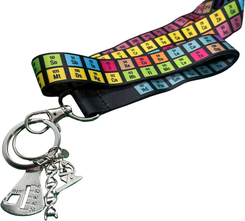 Periodic Table of Elements Rainbow Lanyard for Science Teachers