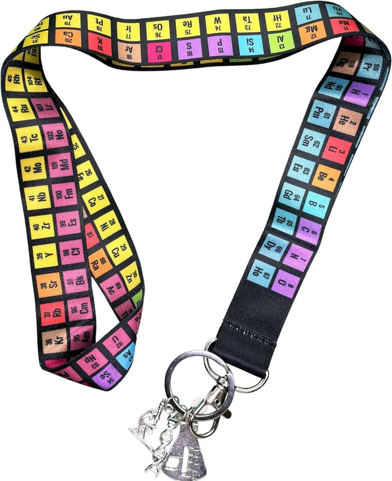Periodic Table of Elements Rainbow Lanyard for Science Teachers