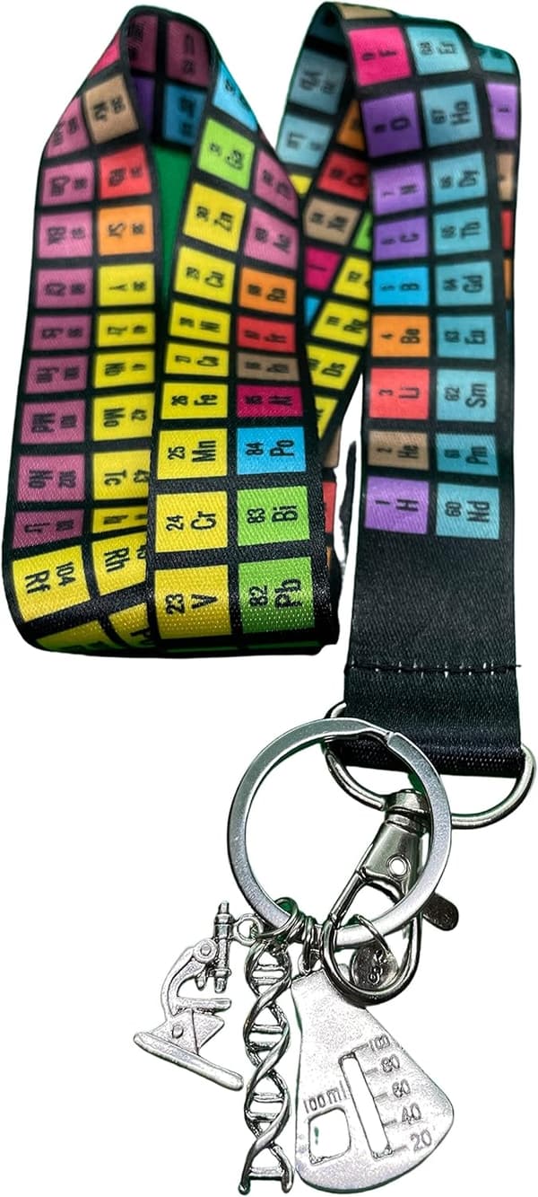 Periodic Table of Elements Rainbow Lanyard for Science Teachers
