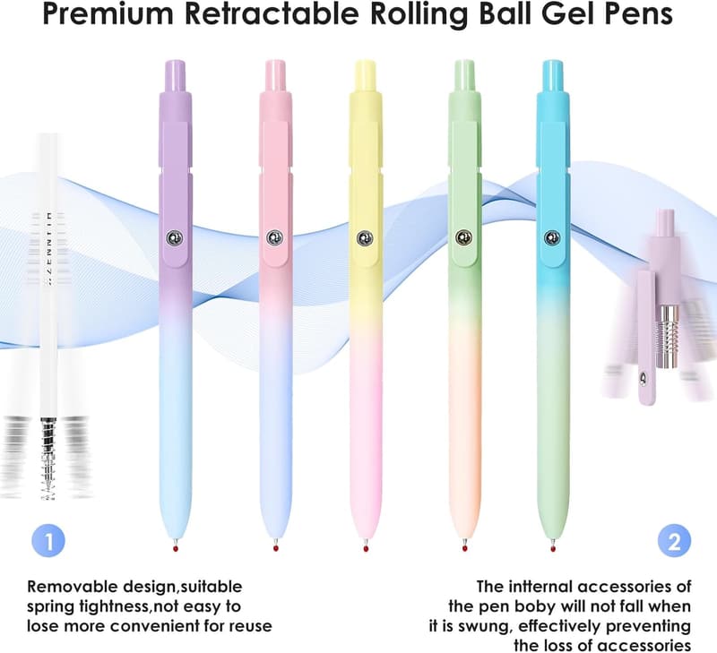 Easter Gift Set: 5PCS Cute Gel Pens for Teens and Students