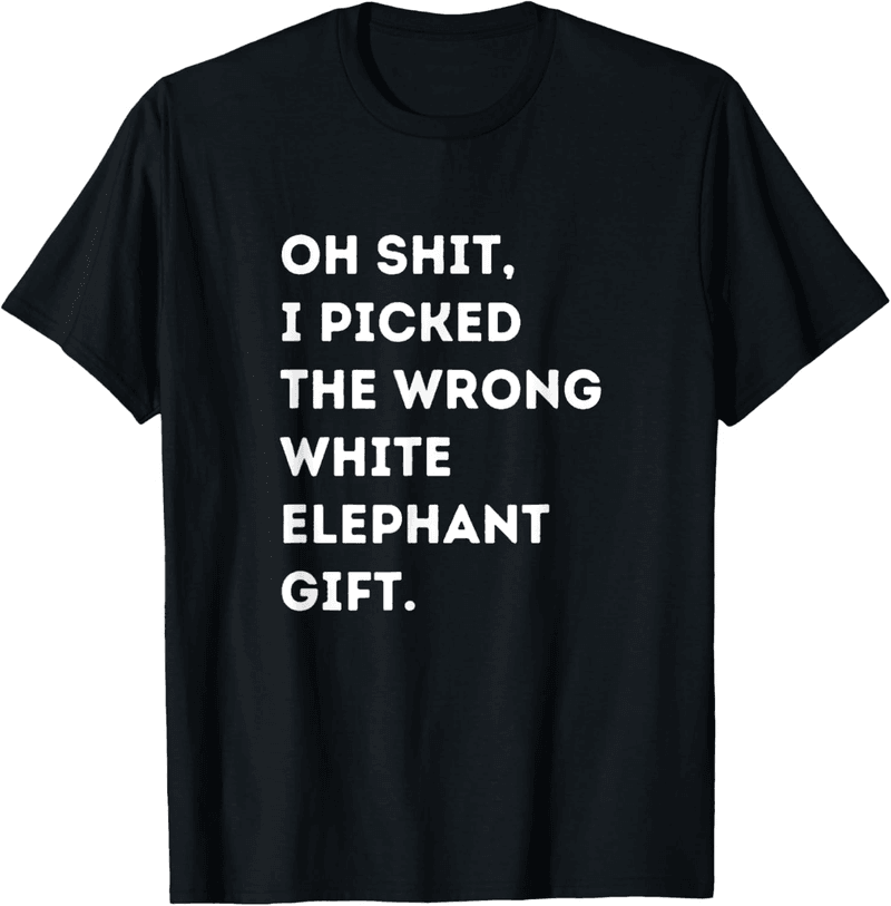Funny White Elephant T-Shirt for Adults Under $20