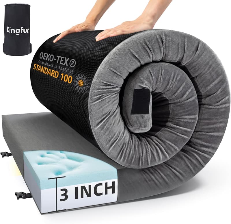 Comfortable Thick Sleeping Pad for Adults with Travel Bag