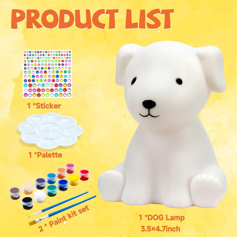 DIY Dog Lamp Painting Kit - Creative Gift for Ages 4+