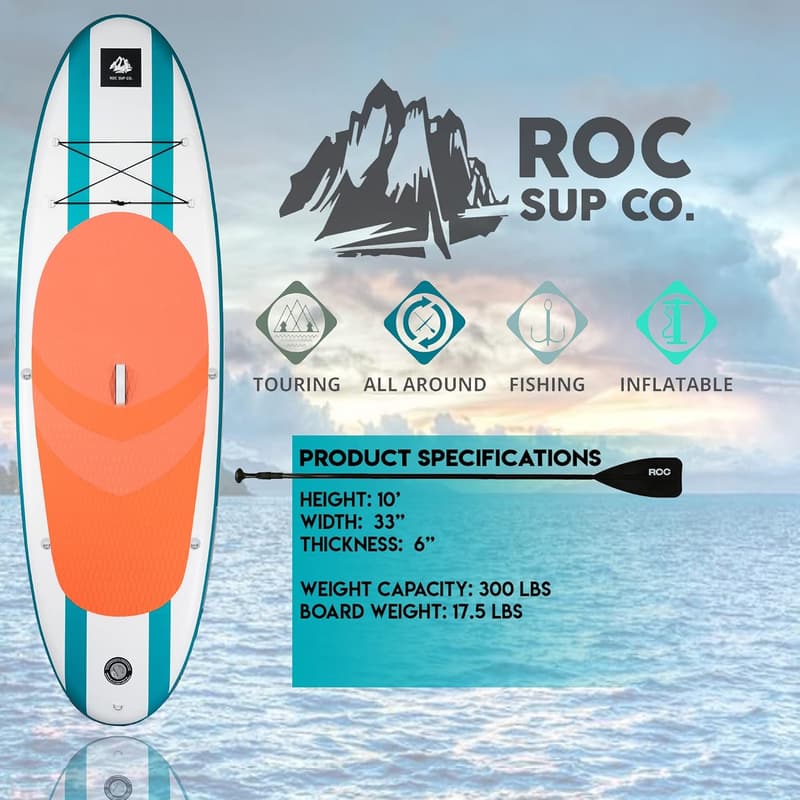 Premium Inflatable Stand Up Paddle Board with Accessories - Stable & Non-Slip Design