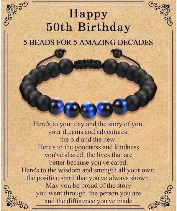Birthday Bracelet for Men - Gifts for Dads, Sons & Brothers