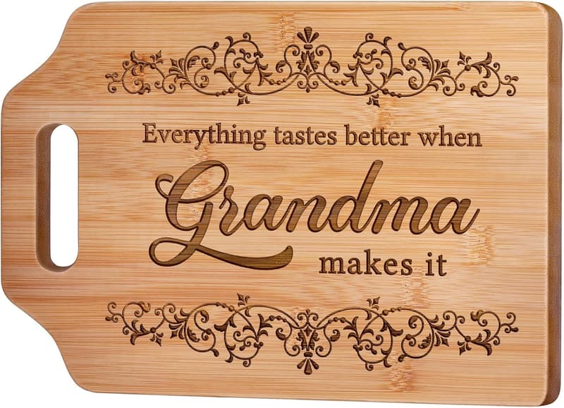 Engraved Bamboo Cutting Board for Grandma's Birthday