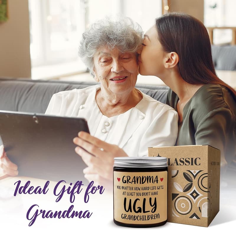 Lavender Scented Soy Wax Candle for Grandma's Birthday