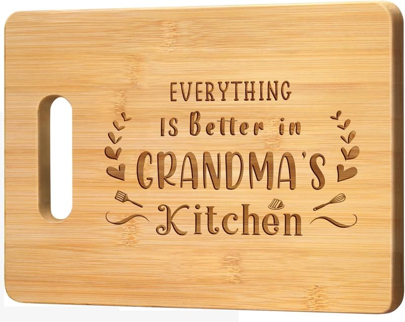 Engraved Bamboo Cutting Board for Grandma's Birthday