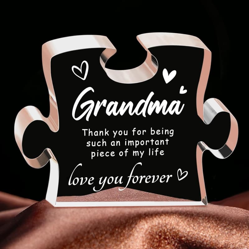 Engraved Acrylic Block Gift for Grandma – Mother's Day, Birthday