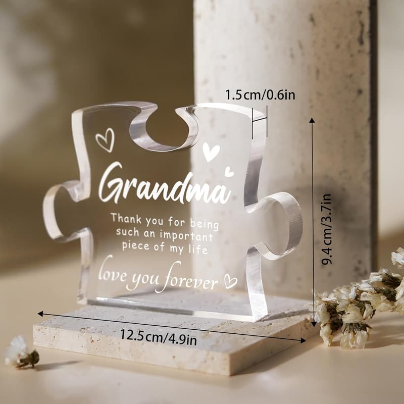 Engraved Acrylic Block Gift for Grandma – Mother's Day, Birthday