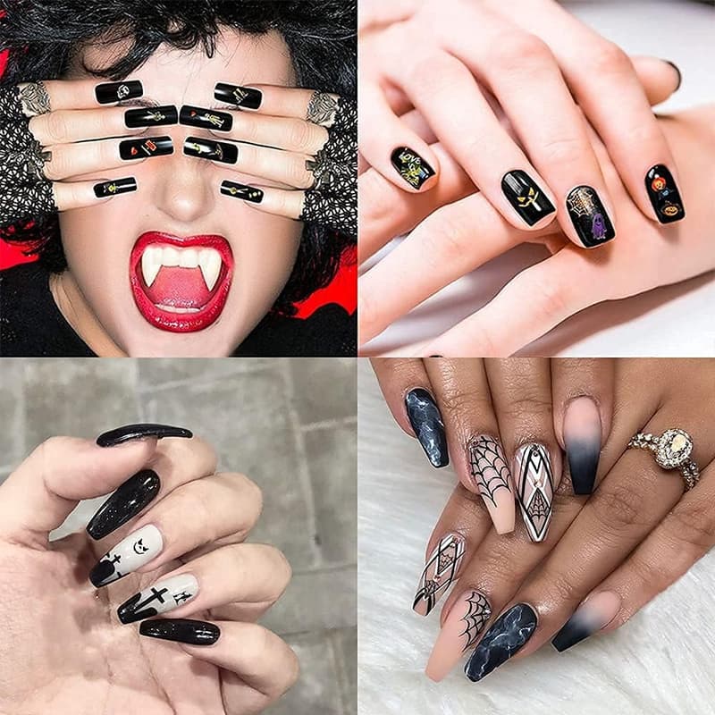 Halloween Nail Art Stickers - 12 Sheets of 1500+ Decals