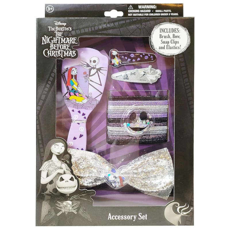 Nightmare Before Christmas Hair Accessory Set with Bow & Snaps