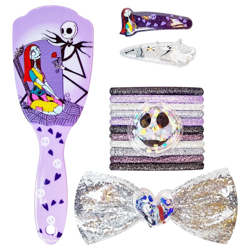 Nightmare Before Christmas Hair Accessory Set with Bow & Snaps