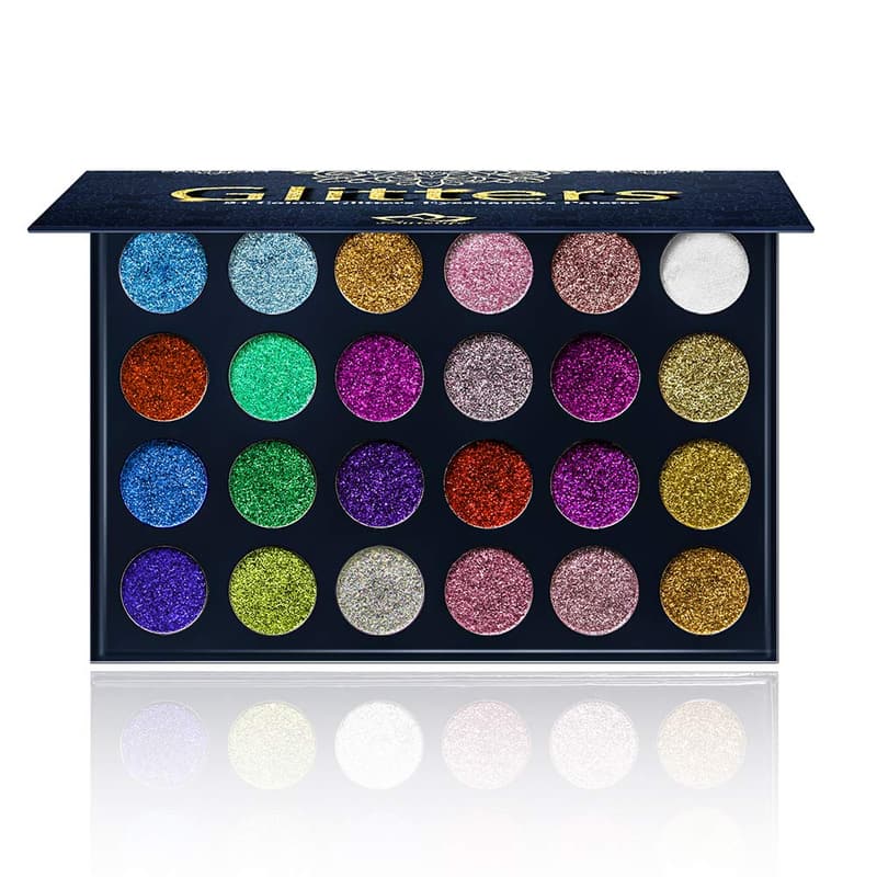 24 Color Ultra Shimmer Eyeshadow Palette - Long Lasting Waterproof