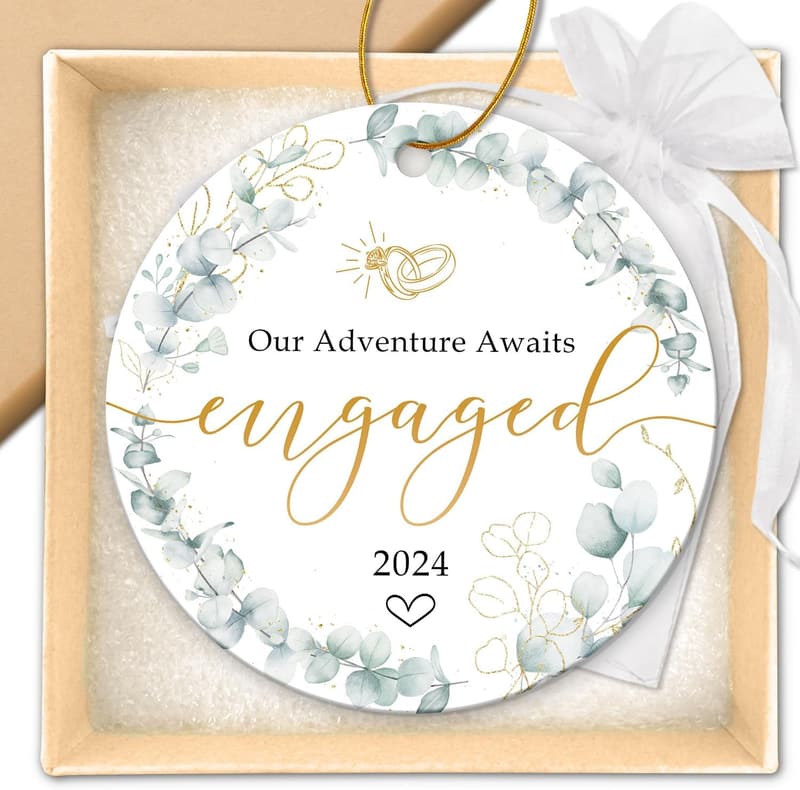 Engagement Ornament 2024 for Newly Engaged Couples