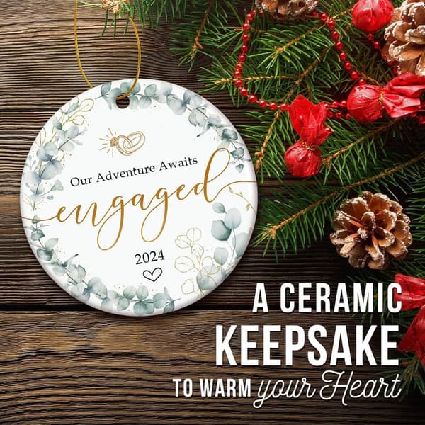 Engagement Ornament 2024 for Newly Engaged Couples