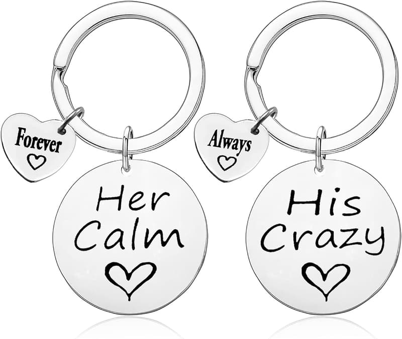 Anniversary Keychain for Couples – Funny His and Her Gift