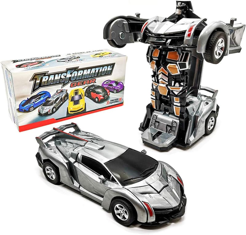 Transforming Friction-Powered Toy Cars for Boys Age 3-8