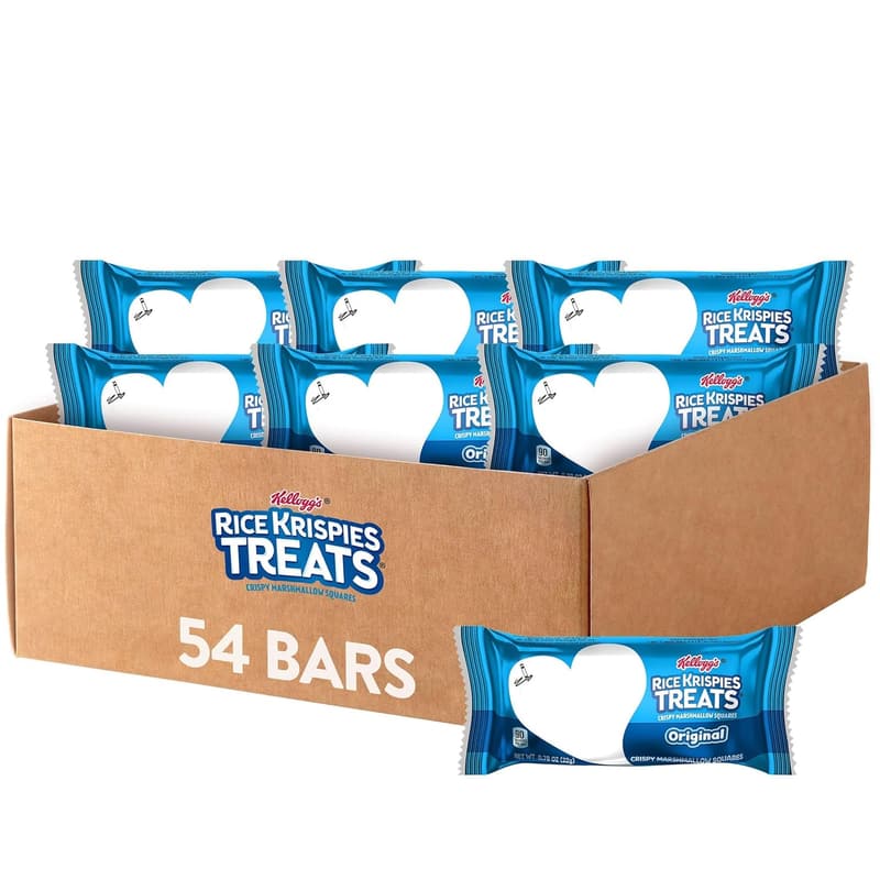 Kellogg's Rice Krispies Treats, Original Marshmallow Snack, 54 Count