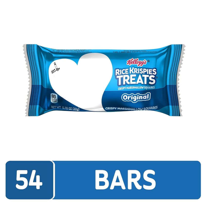 Kellogg's Rice Krispies Treats, Original Marshmallow Snack, 54 Count