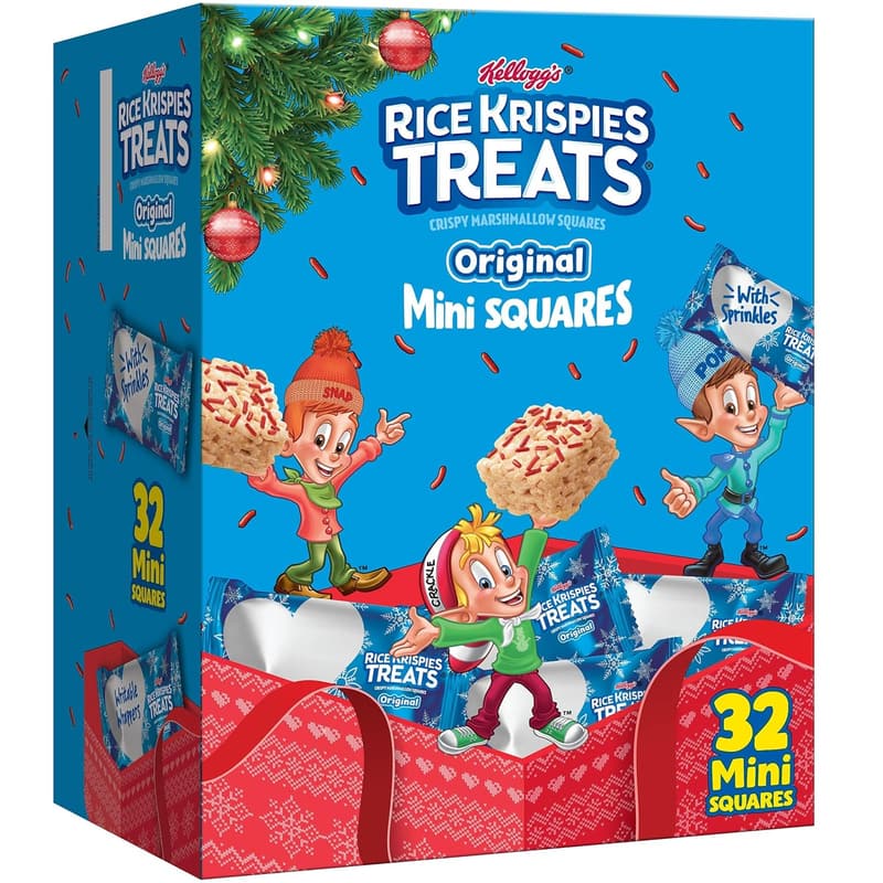 Holiday Rice Krispies Treats Mini Bars with Sprinkles, 12.4oz