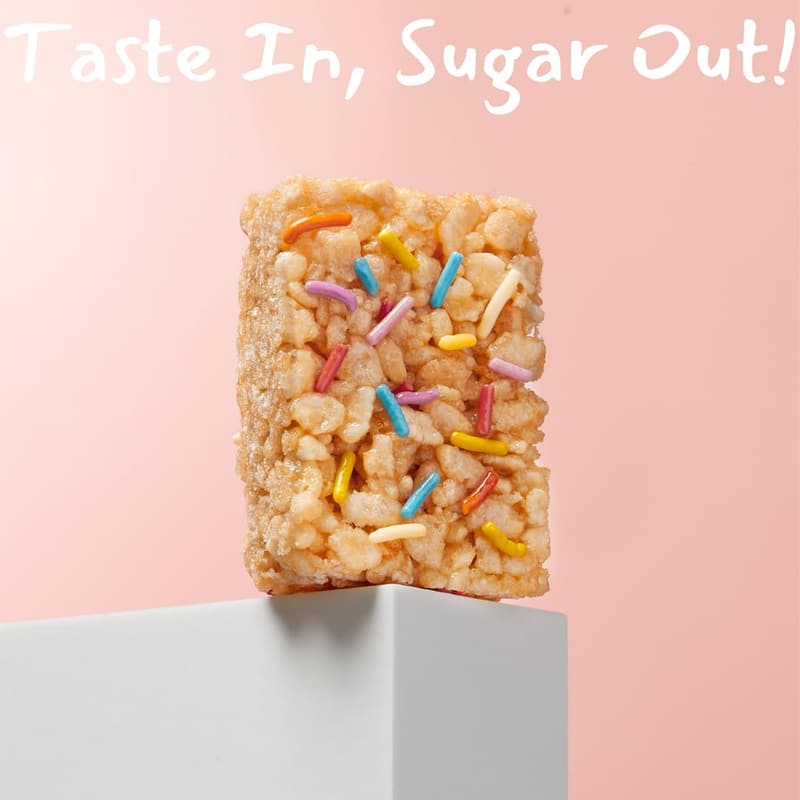 Vegan Low Sugar Crispy Birthday Cake Rice Treats - 15 Count