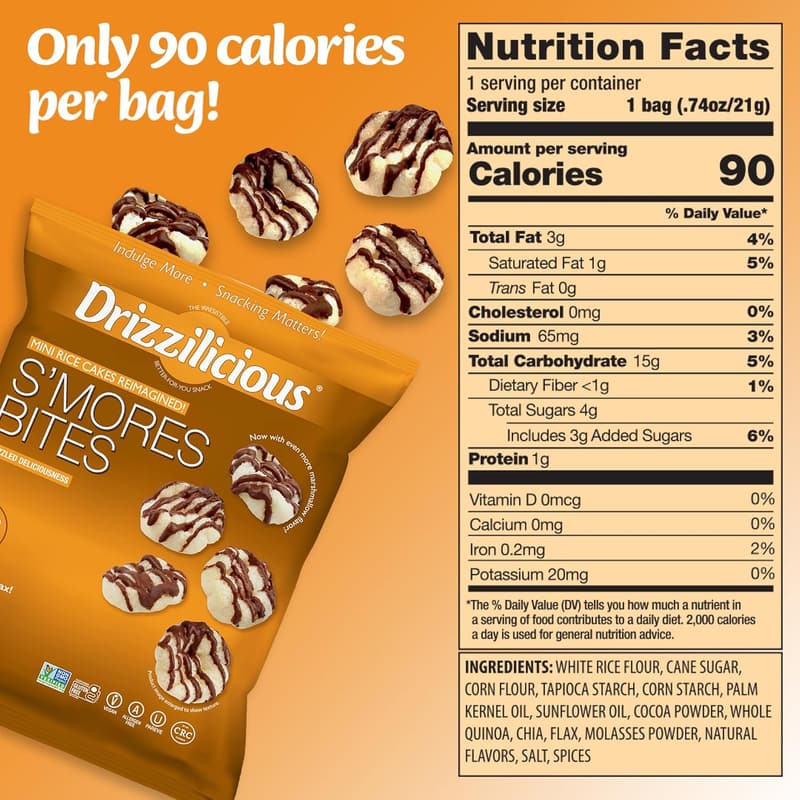 S'mores Rice Cakes - Vegan & Gluten-Free Healthy Snack Pack