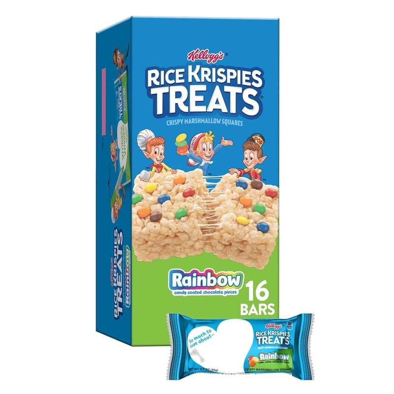 Rainbow Rice Krispies Treats Snack Bars, 11.2oz Value Pack